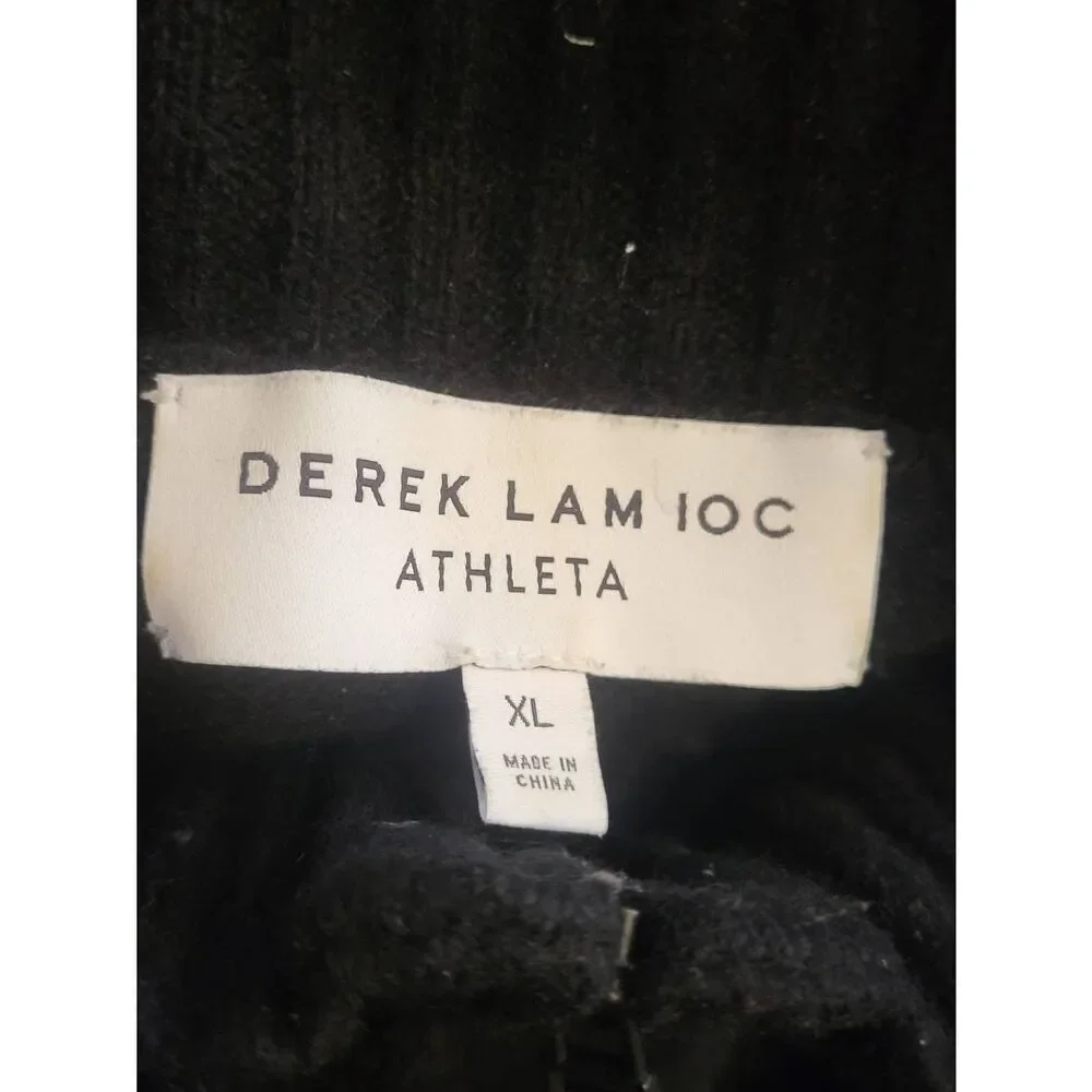 Derek Lam 10C X Athleta Sweater Women's XL Black White Cashmere Half Zip